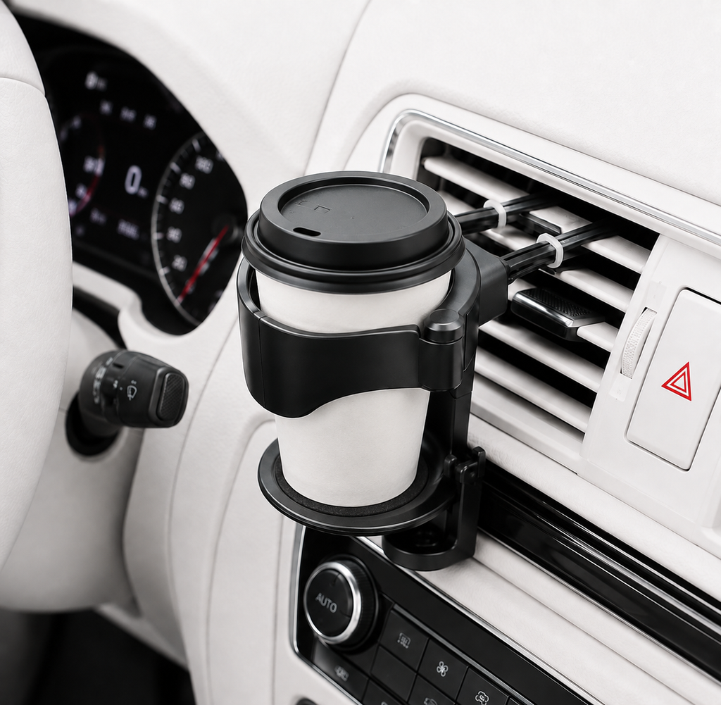Car AC Vent Cup Holder | Clip-On, Universal Fit – Keelu