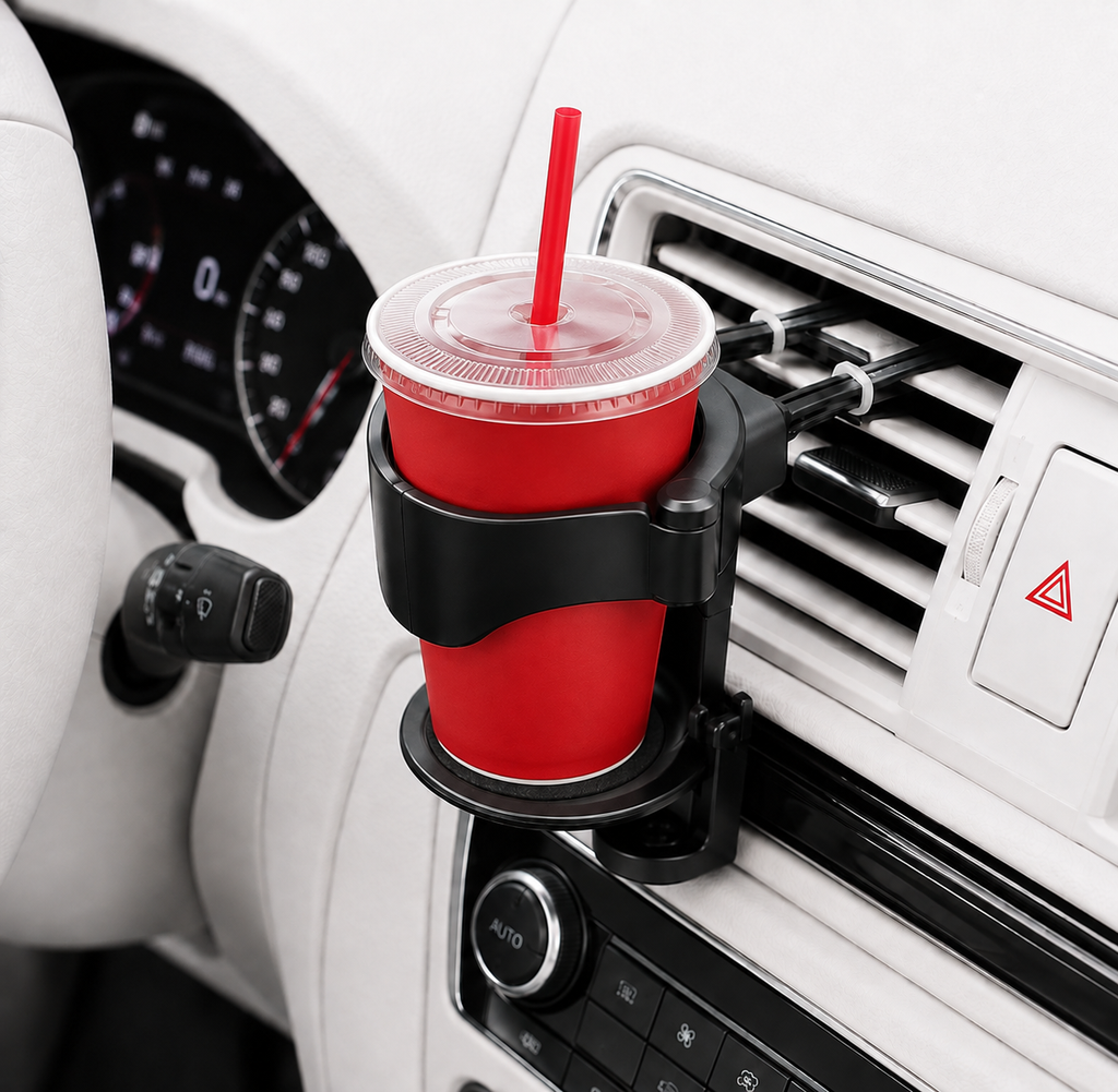 Car AC Vent Cup Holder | Clip-On, Universal Fit – Keelu