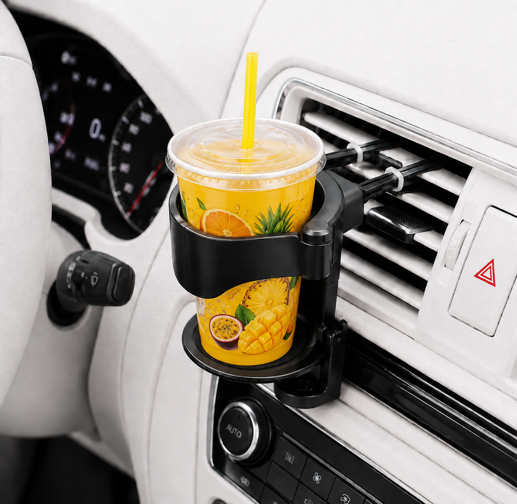 Car AC Vent Cup Holder | Clip-On, Universal Fit – Keelu