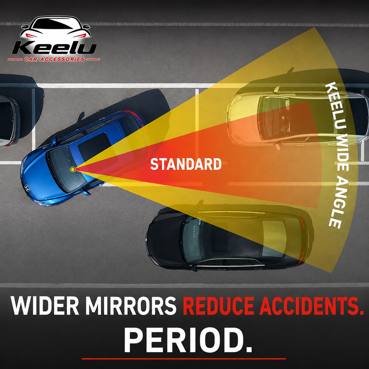 Panoramic Rear View Mirror | Wide Angle HD, Universal Fit – Keelu