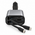 4-in-1 Fast Car Charger 120W | Retractable, Charge 4 Devices at Once – Keelu