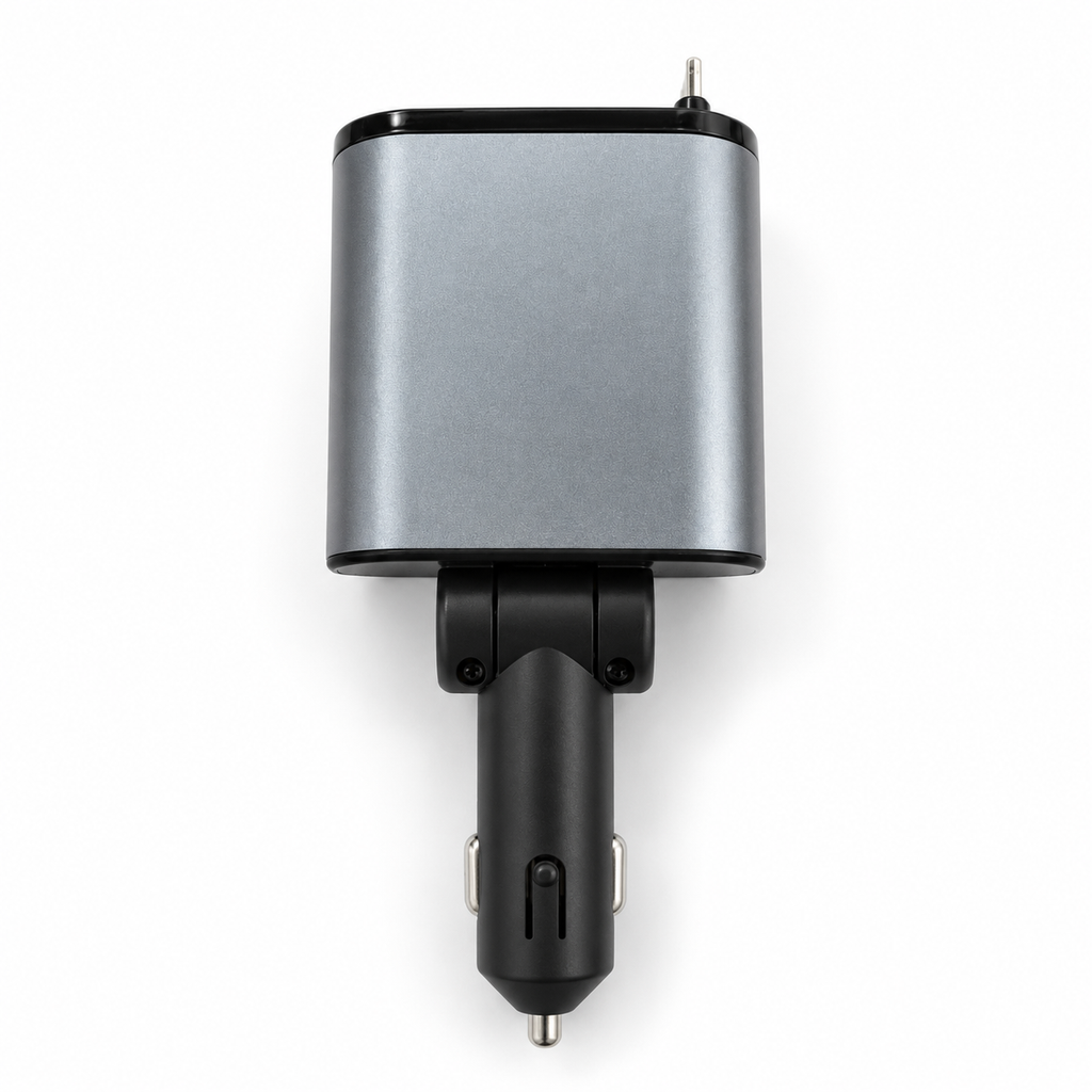 4-in-1 Fast Car Charger 120W | Retractable, Charge 4 Devices at Once – Keelu